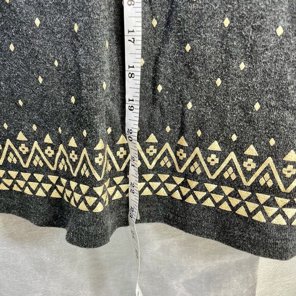 H&M Gold Accent and Gray LS Sweater Dress Girls Size 8-10Y - Picture 4 of 6